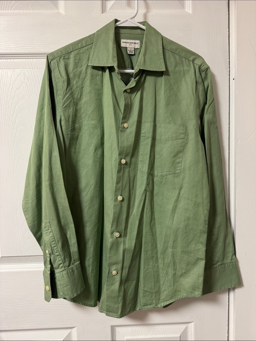 Banana Republic Light Green Long-Sleeve Shirt
